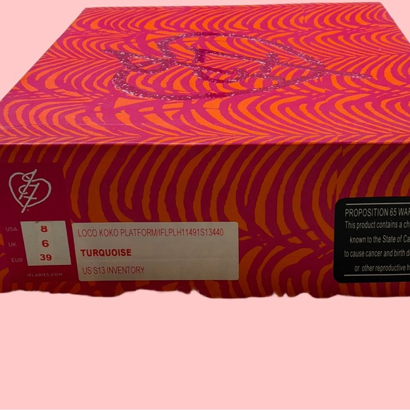 Iron Fist Loco Koko Turquoise Platform Stiletto Pumps 5” Heel Women’s 8 NWB - Picture 12 of 13